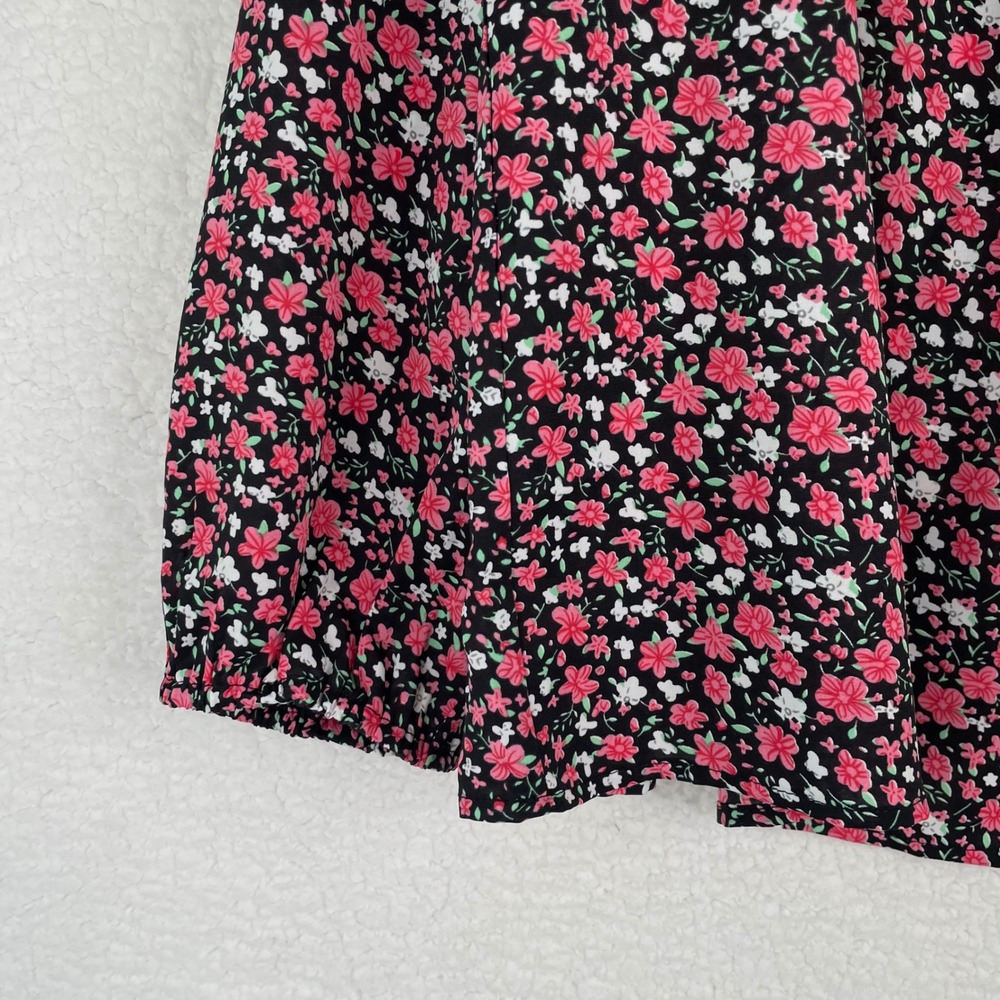 Agnes Orinda Womens Size 2X Pink Floral Blouse Long Sleeve Scoop Neck Top NEW - Picture 3 of 10
